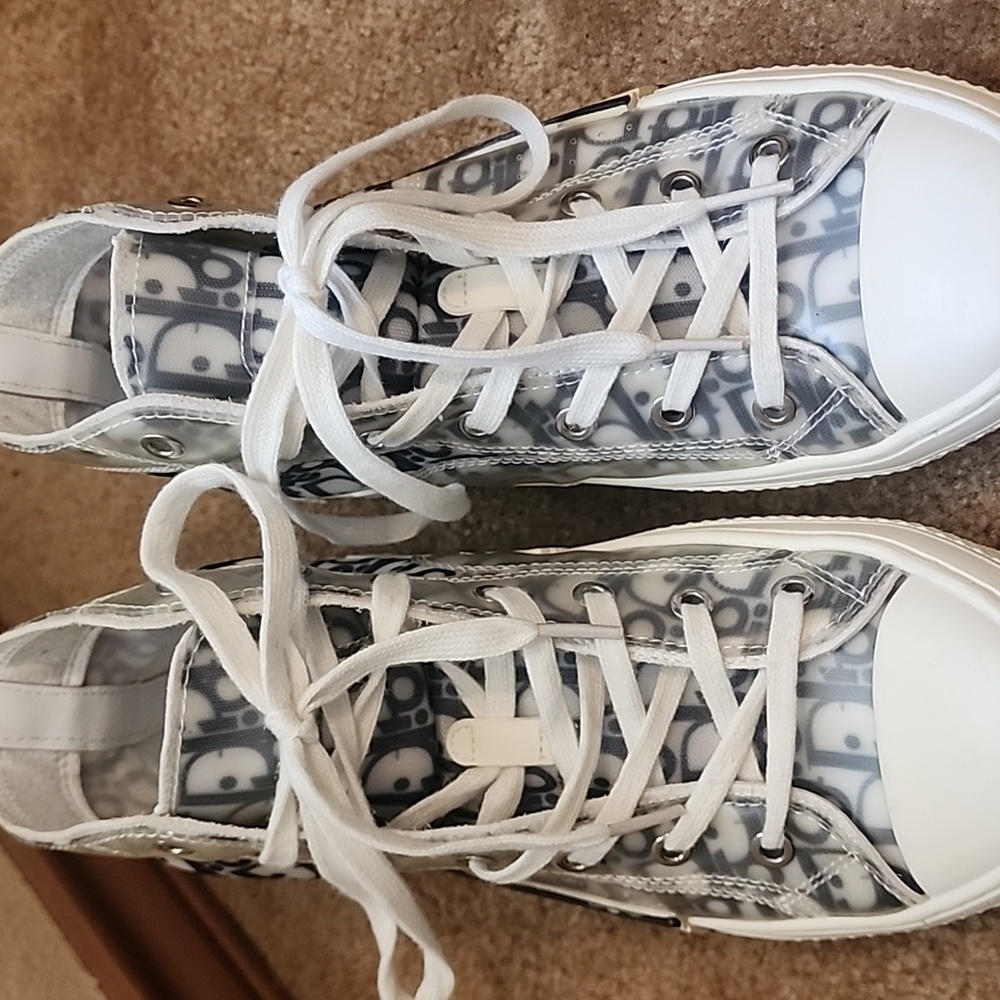 DIOR B23 High-Top Logo Oblique White Black Clear Translucent Sneakers Si… - Picture 5 of 14
